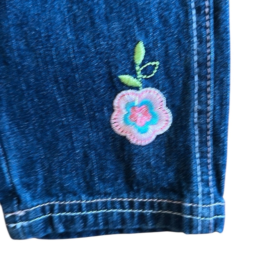 Young Hearts Pink Eyelet and Blue Denim Matching Set with Ruffles, size 12M - Picture 6 of 8